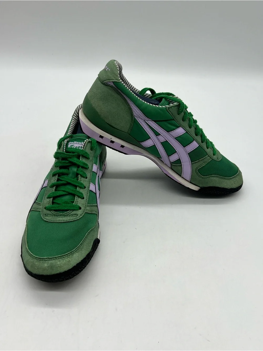 Onitsuka Tiger Ultimate 81 Women’s Sz 10 Green Violet Suede Sneakers Shoes.
